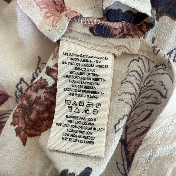 NWOT Free People Floral Blouse - Picture 7 of 9